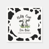 Serviette En Papier Saint Vache Je suis une vache 1er fête d'anniversa (Devant)
