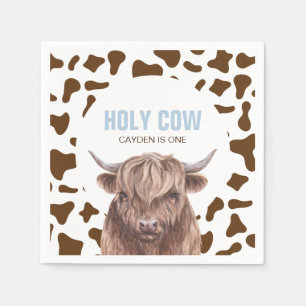 Serviette En Papier Saint vache Je suis une vache brune Imprimer papie
