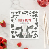 Serviette En Papier Saint vache Je suis une vache Imprimer l'anniversa (En situation)