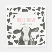 Serviette En Papier Saint vache Je suis une vache Imprimer l'anniversa (Devant)
