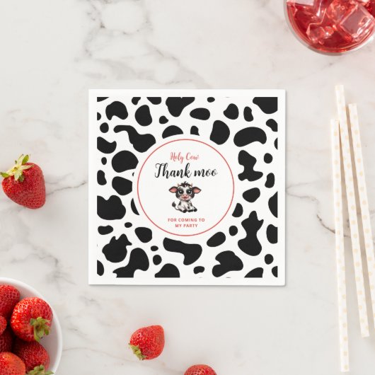 Serviette En Papier saint vache merci moo d'être venu (En situation)