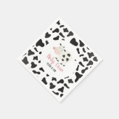 Serviette En Papier Saint vache rose pâle vache Imprimer Anniversaire (Coin)