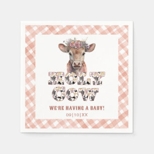 Serviette En Papier Saint-Vache Western Rustic Plaid Baby shower