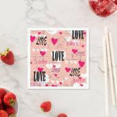 Serviette En Papier Saint Valentin Amour (En situation)