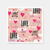 Serviette En Papier Saint Valentin Amour (Devant)