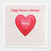 Serviette En Papier Saint-Valentin Anniversaire Fancy Coeurs rouges (Devant)