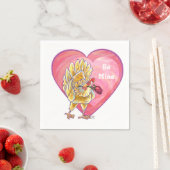 Serviette En Papier Saint-Valentin au poulet (En situation)