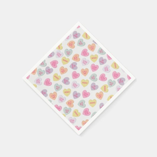 Serviette En Papier Saint Valentin bonbons coeurs napkin (Coin)
