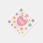 Serviette En Papier Saint-Valentin Chérie Bonbons Anniversaire Papier  (Coin)