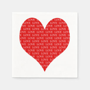Serviette En Papier Saint Valentin Coeur