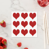 Serviette En Papier Saint Valentin Coeur (En situation)