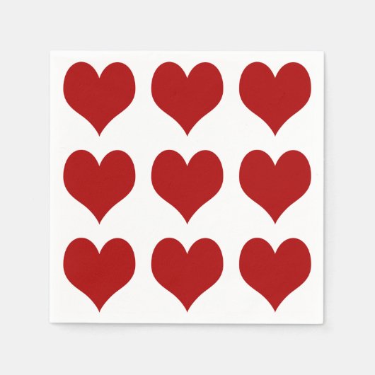 Serviette En Papier Saint Valentin Coeur (Devant)