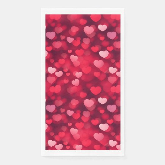 Serviette En Papier Saint Valentin coeur Arrière - plan (Devant)