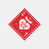 Serviette En Papier Saint Valentin Coeur et amour Rouge (Coin)