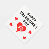Serviette En Papier Saint-Valentin cœurs rouges (Coin)