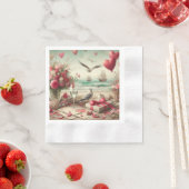 Serviette En Papier Saint-Valentin Côtière/Naútque  (En situation)