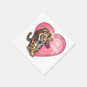 Serviette En Papier Saint Valentin de Tigre (Coin)
