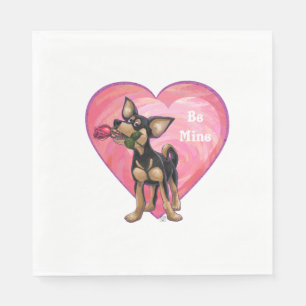 Serviette En Papier Saint-Valentin du Chihuahua