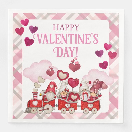 Serviette En Papier Saint-Valentin en train (Devant)