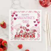 Serviette En Papier Saint-Valentin en train (En situation)