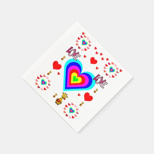 Serviette En Papier Saint Valentin Napkin (Coin)