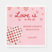 Serviette En Papier Saint-Valentin Rétro L'amour est dans l'Air Fête d (Devant)
