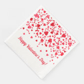 Serviette En Papier Saint Valentin Rouge Motif des Coeurs Confetti (Coin)