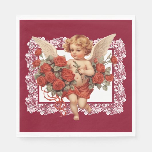 Serviette En Papier Saint-Valentin vintage (Devant)