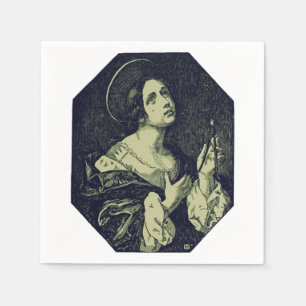 Serviette En Papier Sainte Apollonie vierge et martyre