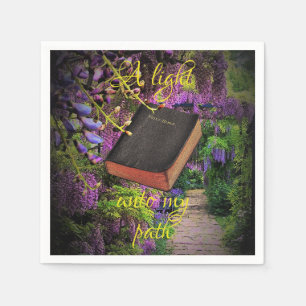 Serviette En Papier Sainte Bible, lumière d'A à mon chemin, chemin de