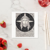 Serviette En Papier Sainte Face de Jésus Christ (En situation)