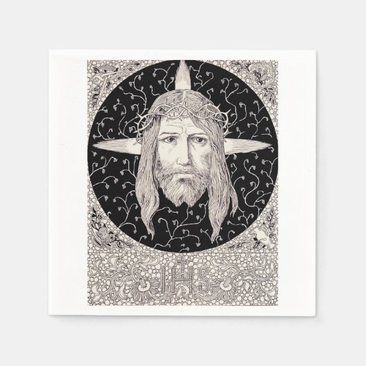 Serviette En Papier Sainte Face de Jésus Christ (Devant)