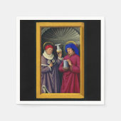 Serviette En Papier Saints Cosmas et Damian par Jean Bourdichon (Devant)