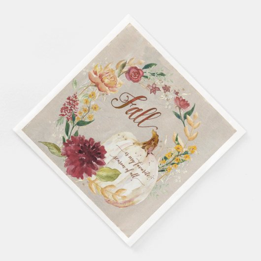 Serviette En Papier Saison Automne Moisson Automne Thanksgiving Citrou (Coin)