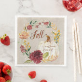 Serviette En Papier Saison Automne Moisson Automne Thanksgiving Citrou (En situation)