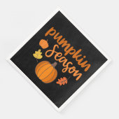 Serviette En Papier Saison citrouille automne (Coin)