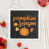 Serviette En Papier Saison citrouille automne (En situation)