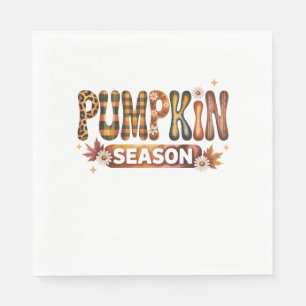 Serviette En Papier Saison citrouille Boho Automne