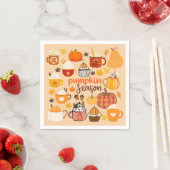 Serviette En Papier Saison Citrouille épicée (En situation)