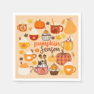 Serviette En Papier Saison Citrouille épicée