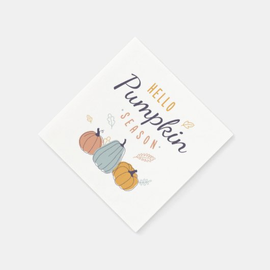 Serviette En Papier Saison Citrouille Hello (Coin)