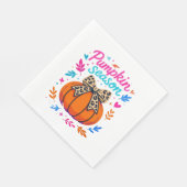 Serviette En Papier Saison citrouille Leopard Bow Design - mignon auto (Coin)