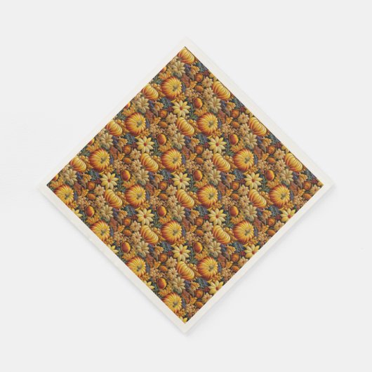 Serviette En Papier Saison d'action de grâces et d'automne (Coin)