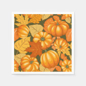 Serviette En Papier Saison d'automne Halloween Citrouille Motif (Devant)