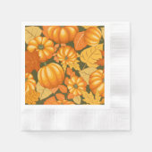 Serviette En Papier Saison d'automne Halloween Citrouille Motif (Devant)