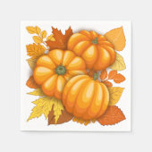 Serviette En Papier Saison d'automne Halloween Citrouille Motif (Devant)