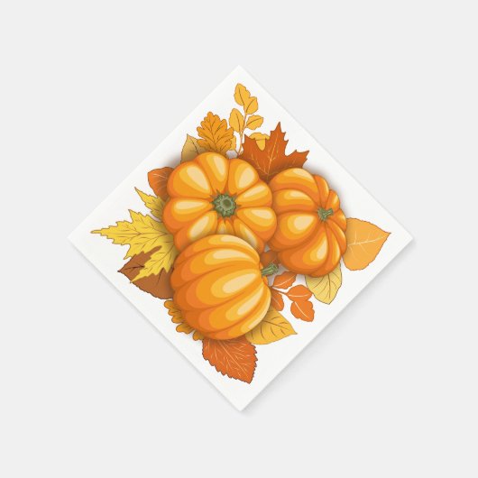 Serviette En Papier Saison d'automne Halloween Citrouille Motif (Coin)