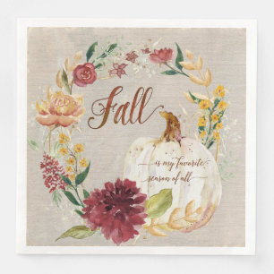 Serviette En Papier Saison d'automne Récolte d'automne Action de grâce