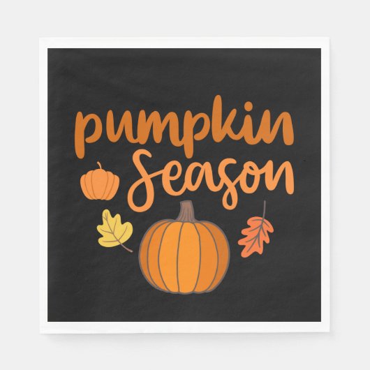 Serviette En Papier Saison de citrouille automne (Devant)