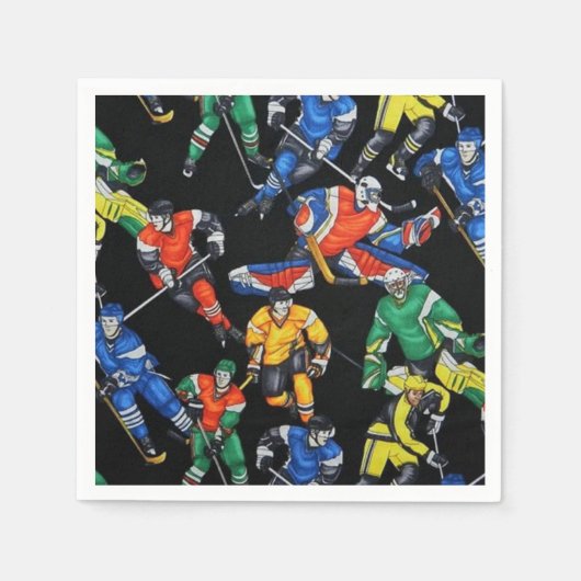 Serviette En Papier Saison de hockey glace Hockey Naples (Devant)